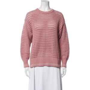 Varley Woodrose Fox Open Knit Crewneck Sweater